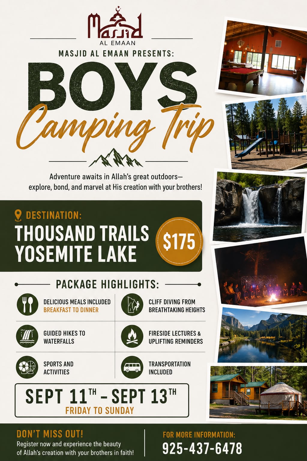 Event Flyer — Boys Camping Trip, Sept 11–13, 2026